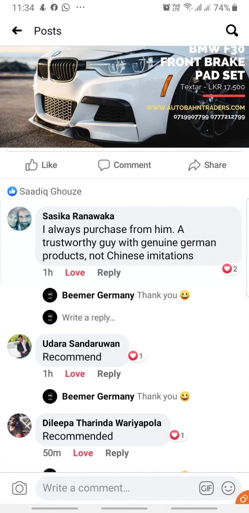 I always purchase from him. A trustworthy guy with genuine german products, not chinese imitations.